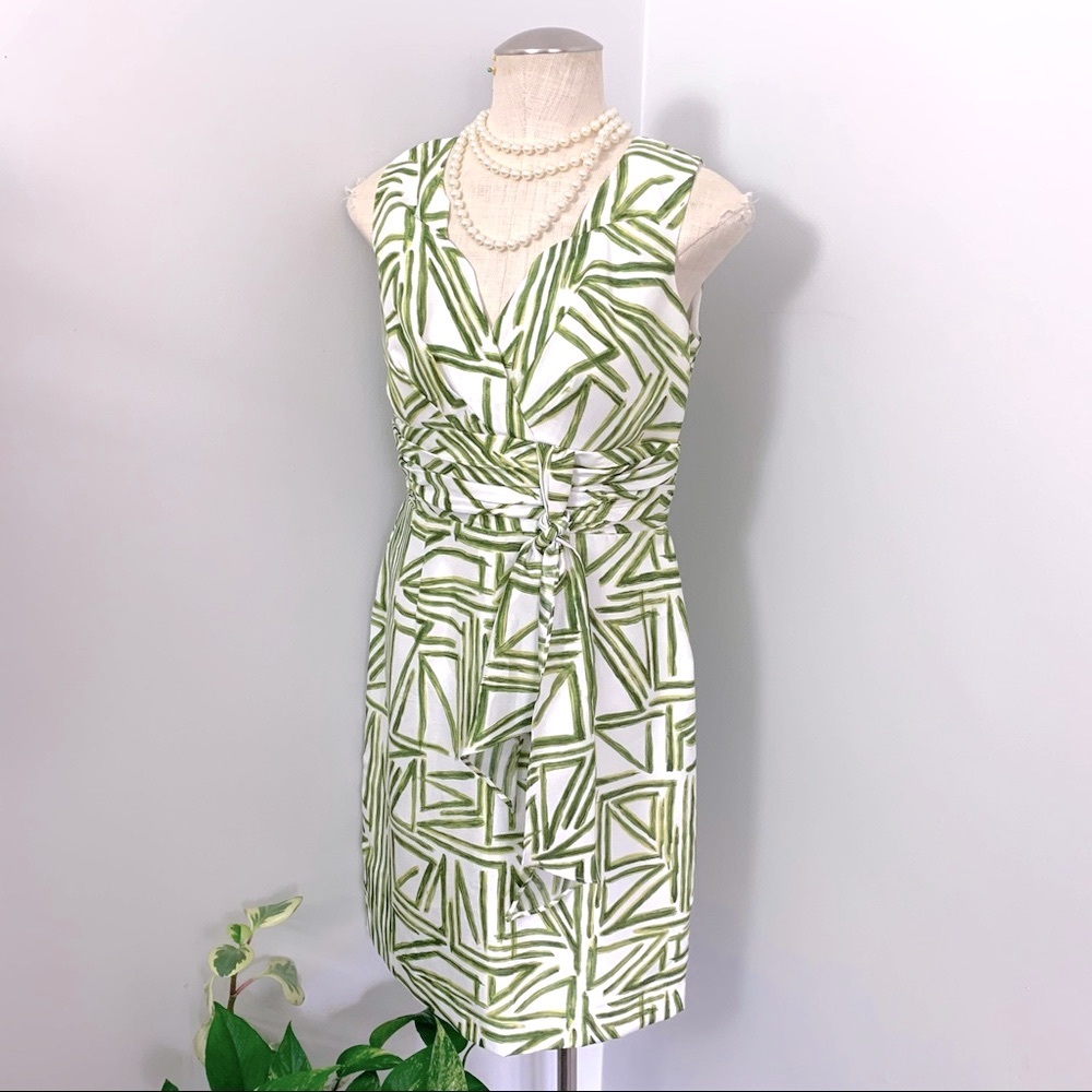 Retro Bombshell Wiggle Dress, Bamboo Print (S/M)